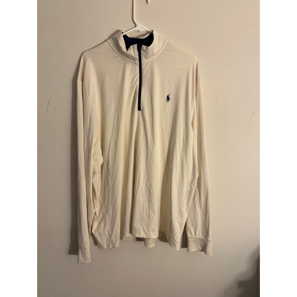 Men's Polo Ralph Lauren Pullover XXL Cream Long Sleeve